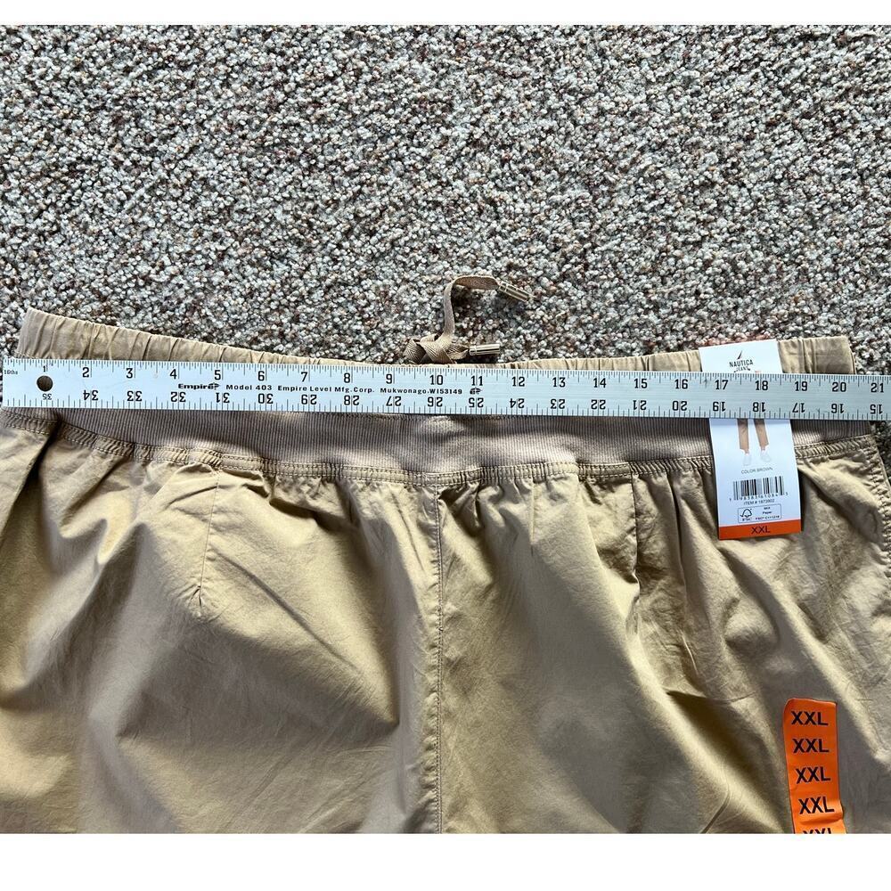 NWT Nautica Women's Cotton Roll-Tab Utility Pants, XXL, Tan, Elastic Waist - Picture 5 of 13